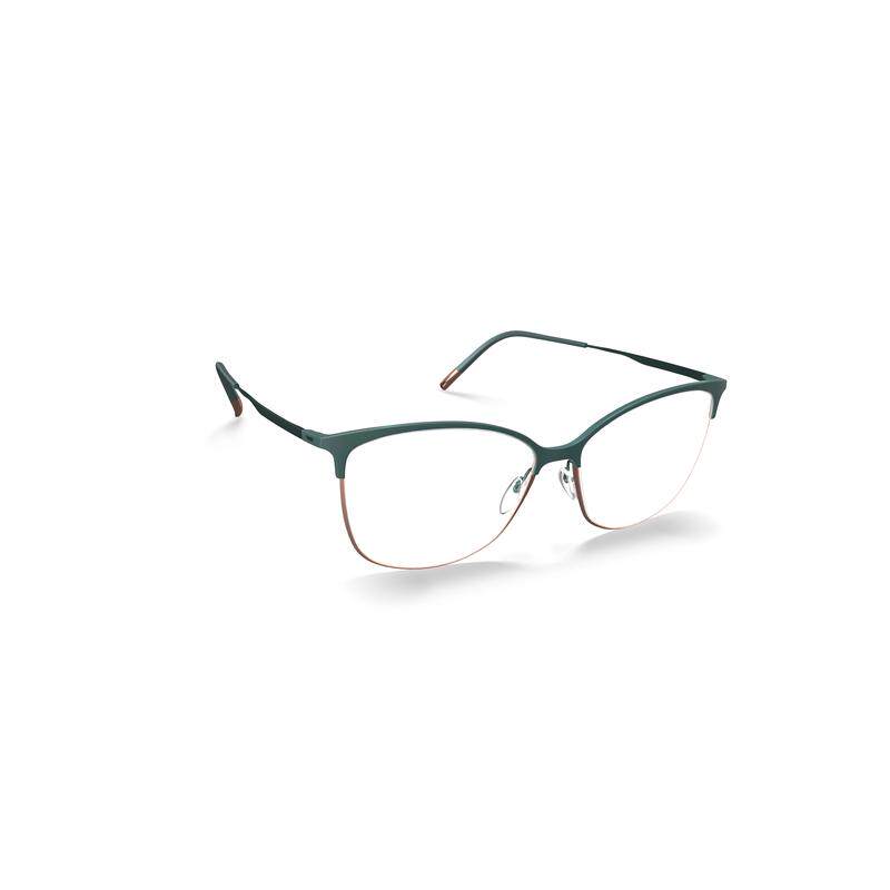 代购Silhouette诗乐男女眼镜架金属全框绿色哑光玫瑰金日常佩戴