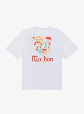代购MALBON GOLF男士T恤日常穿着舒适透气易打理轻便随身白色