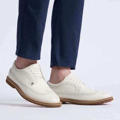 海外代购GFORE男士高尔夫鞋布洛克系带球场雕花 golf shoes复古