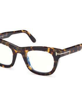 代购Tom Ford汤姆福特男士眼镜框方形全框纹蓝色防蓝光镜片