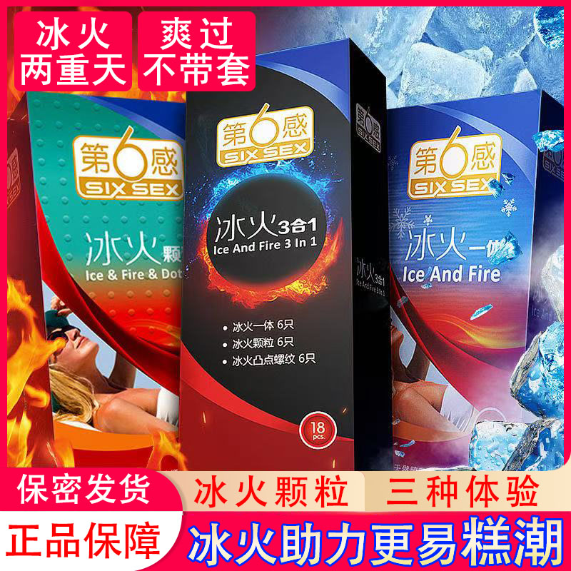 第六感冰火颗粒螺纹超薄光面薄荷香带刺