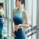 紧身衣欧美时尚 长袖 显瘦健身跑步运动套装 潮牌渐变瑜伽服女春秋款