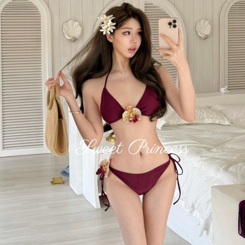 泡温泉海边度假分体绝美泳衣