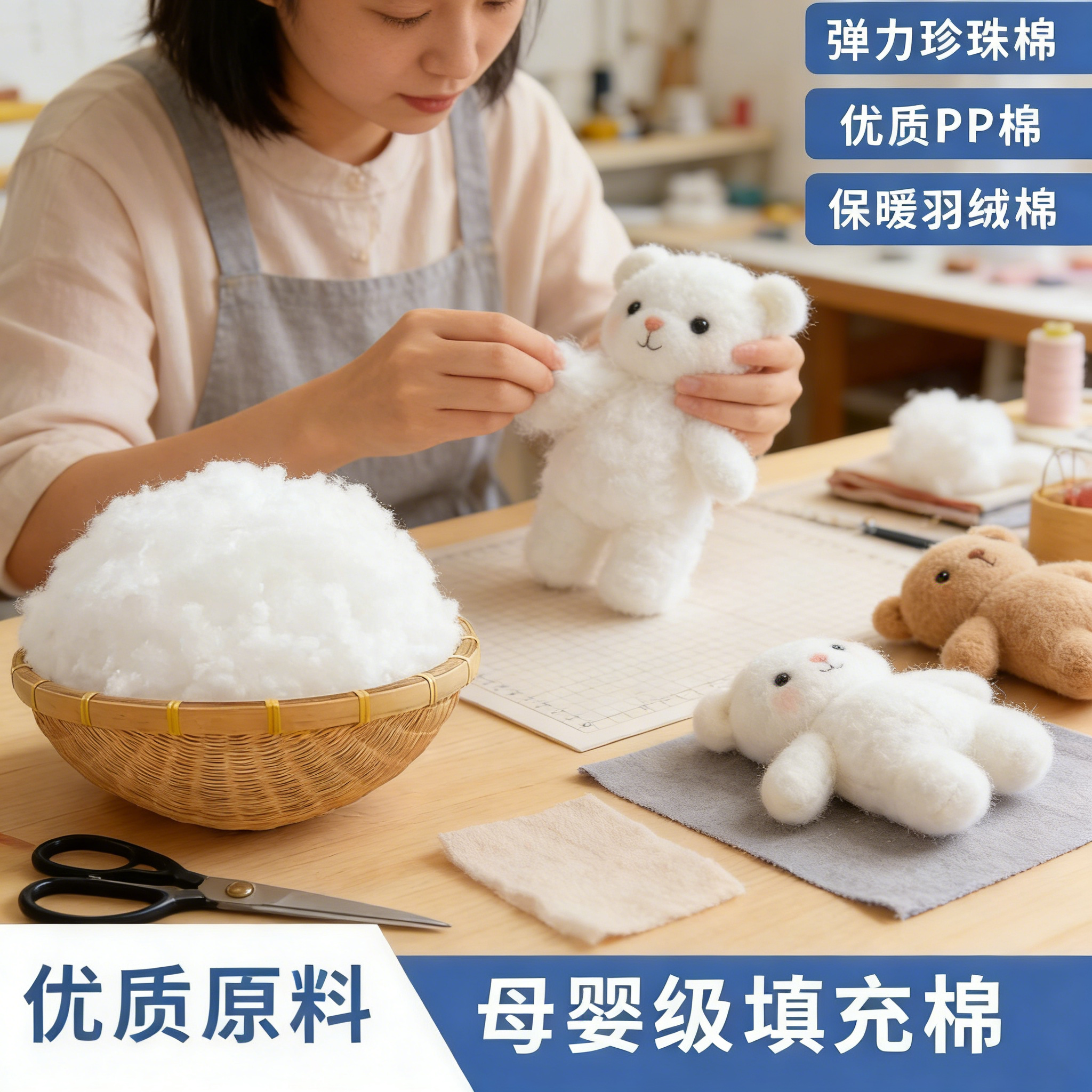 弹力填充棉珍珠棉羽绒棉高弹纤维丝棉抱枕靠垫颗粒棉花填充物pp棉,居家布艺,纺织品填充物,淘宝优惠券,粉丝福利购,淘宝优惠卷