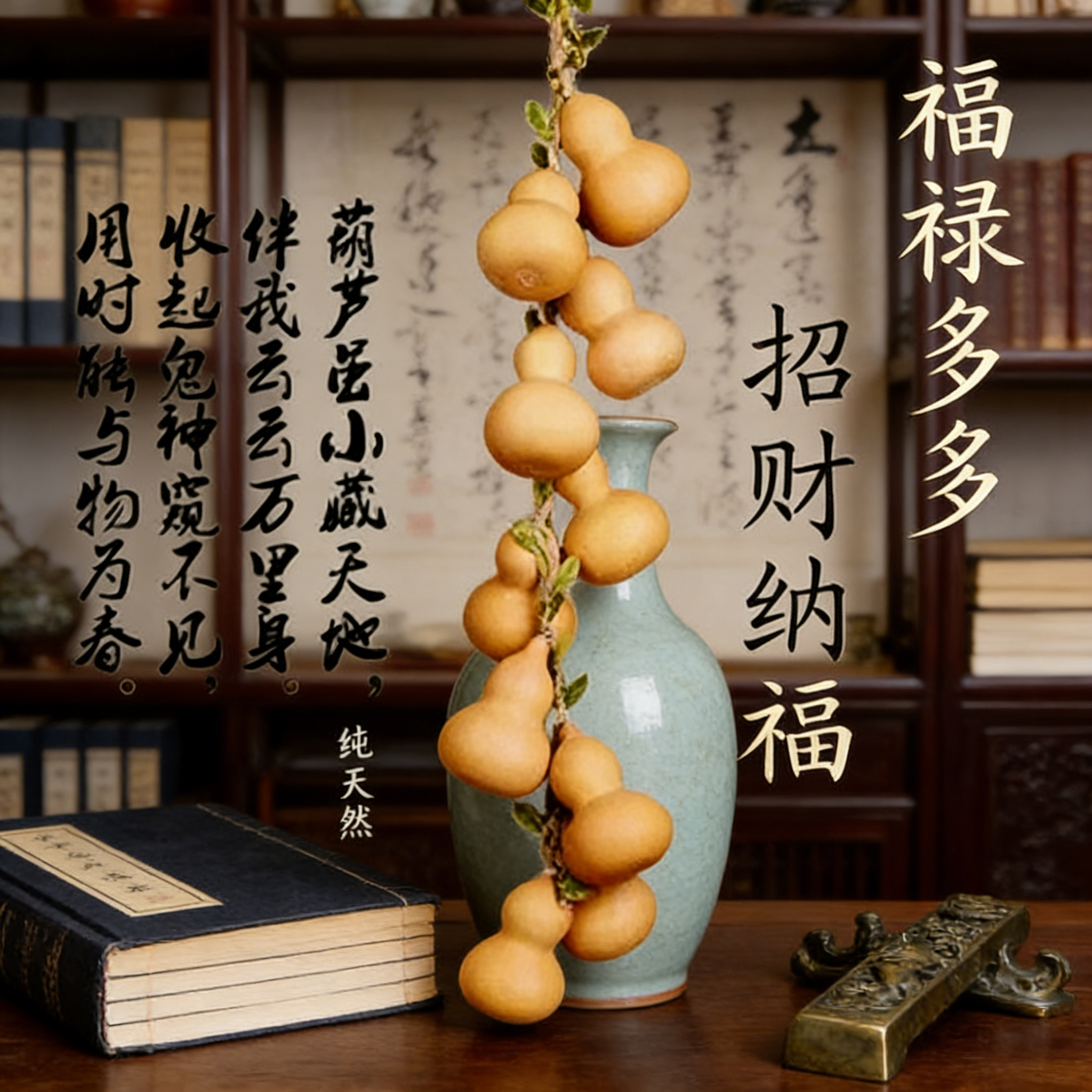 七个小葫芦挂件纯天然葫芦串挂件家居小葫芦装饰转运寓意客厅真葫,特色手工艺,葫芦,淘宝优惠券,粉丝福利购,淘宝优惠卷