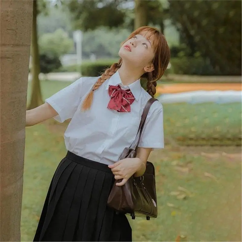 jk制服基础款学院风高中夏季毕业班服校服合唱衬衫百褶裙套装