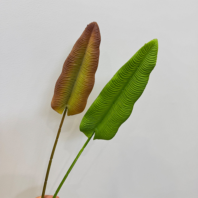 迷你火鹤王叶盆栽仿真叶永生假花 造景插花配材芋叶海芋叶材绿植图片