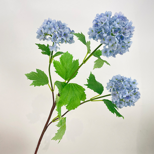 仿真木绣球花插花花艺假花摆件保湿手感网红雪球客厅家居装饰3头