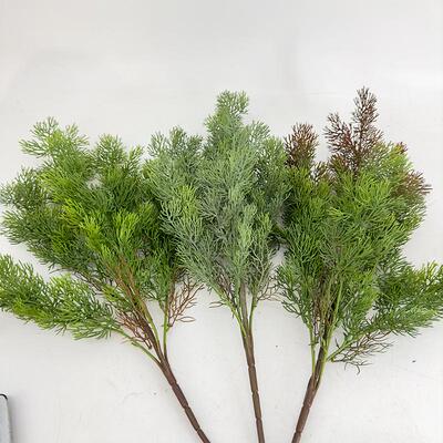 仿真柏树枝圣诞树制作插花材料