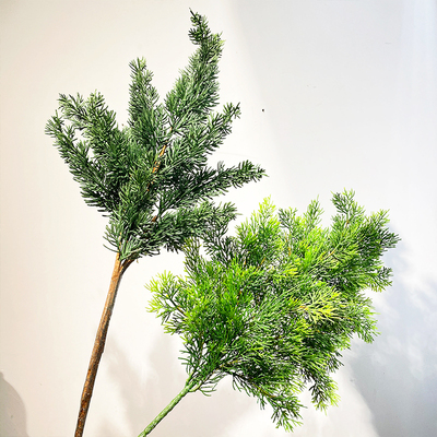 仿真柏树枝松柏叶子崖柏枝龙柏枝迎客松插花盆景配件假花假松树叶