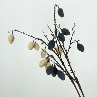 仿真花艺仿真花假树枝橄榄果客厅装饰花束摆件美式法式插花