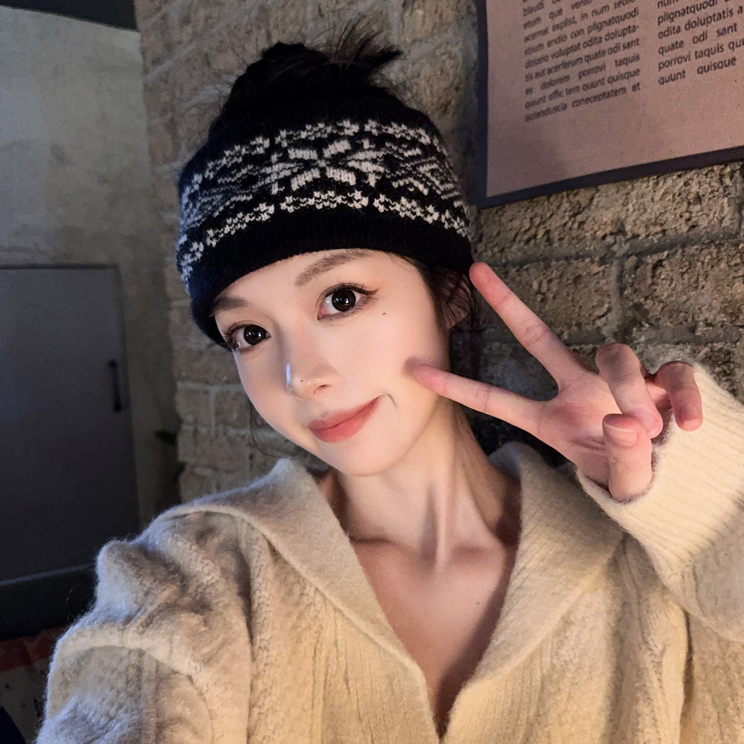 小物家家秋冬韩版针织发带宽边新款费尔岛雪花图案毛线帽女冷帽女,饰品/流行首饰/时尚饰品新,发饰,淘宝优惠券,粉丝福利购,淘宝优惠卷