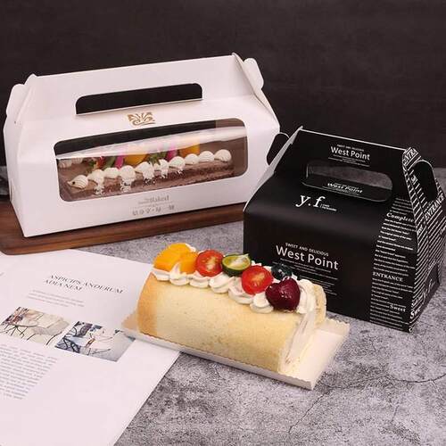 Baking cake roll packaging box portable pastry cake cheese