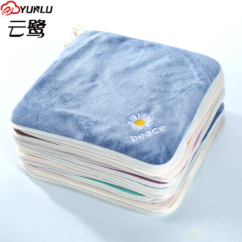 云鹭3条方巾小毛巾 比纯棉柔软洗脸家用挂式儿童擦手巾吸水不掉毛