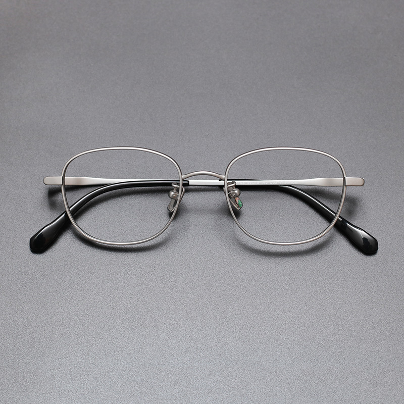 日本手工复古纯钛眼镜框男女款