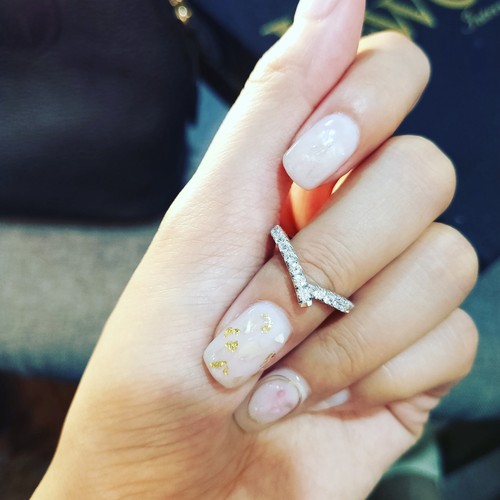 Ribbon交叉满钻排钻戒指女925银