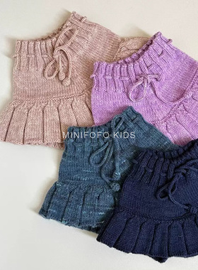 新款女童宝宝经典mp同款美利奴羊毛针织裙裤百搭半身短裙百褶裙