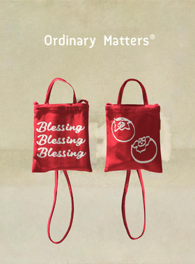 OrdinaryMatters帆布包红色祝福