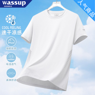 宽松舒适上衣 新款 冰丝速干凉感透气运动短袖 男T恤宽松舒适夏季