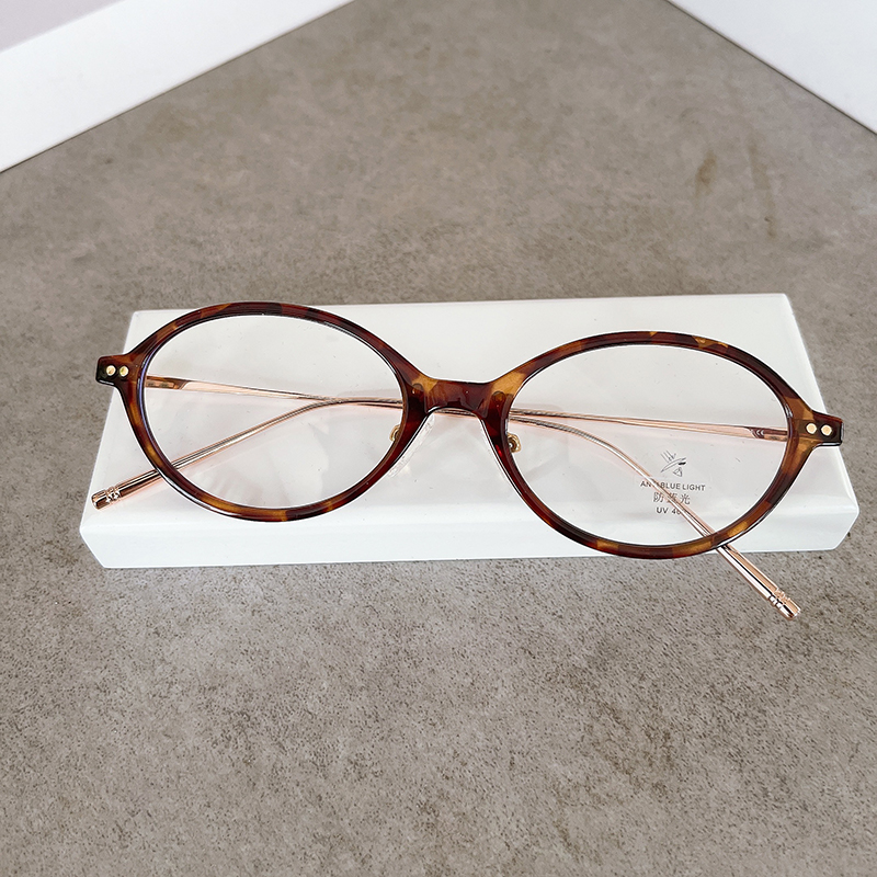 赵露思同款椭圆形书呆子眼镜架女