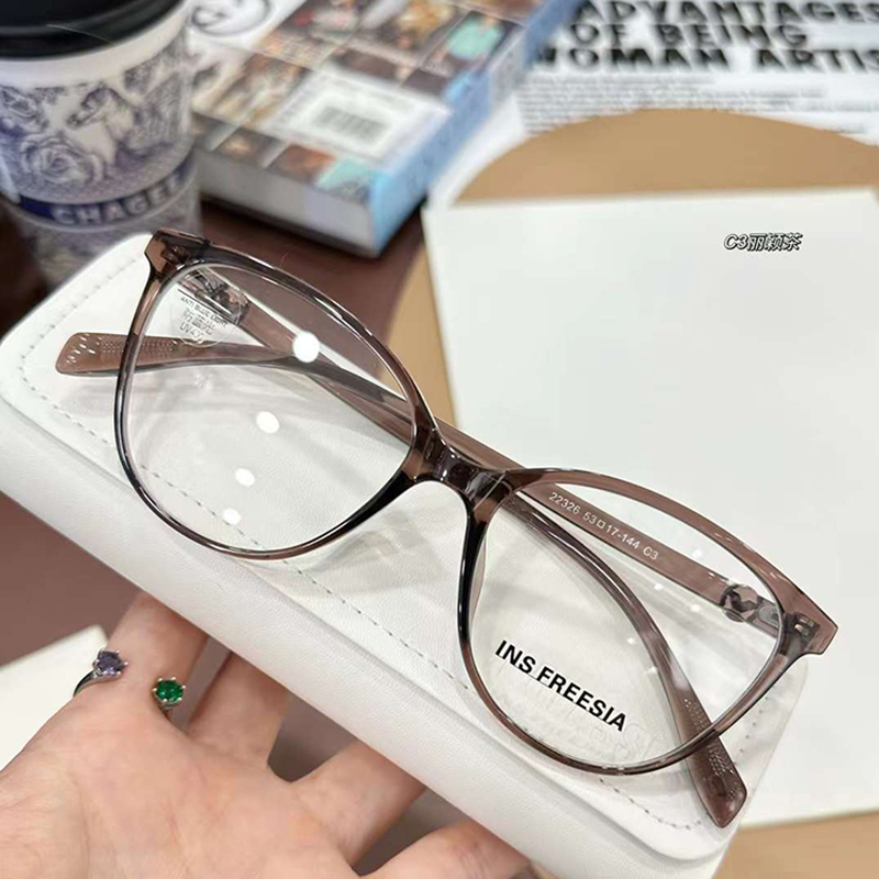 赵丽颖同款超轻TR90冷茶色眼镜框