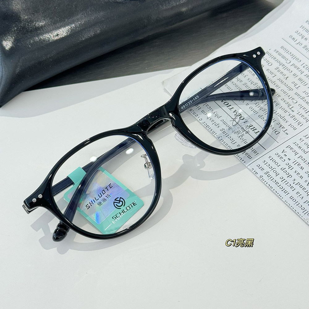 超轻圆形素颜网红款近视眼镜框女