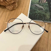 多边形超轻纯钛镜框近视眼镜男女通用高级感近视可配度数学生配镜