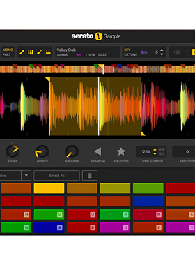 实时音频提取采样编辑插件Serato Sample 2采样测速升降调WIN MAC