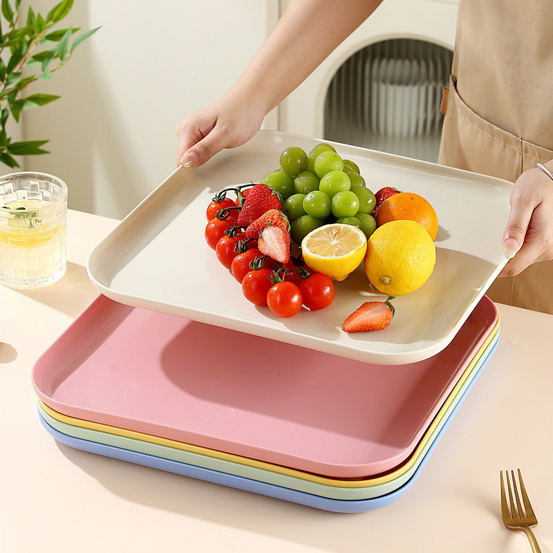 塑料托盘北欧风正方形托盘家用茶水杯收纳盘茶水盘蛋糕甜品盘餐盘,餐饮具,盘,淘宝优惠券,粉丝福利购,淘宝优惠卷
