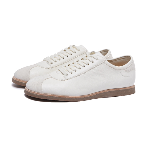 新款真皮水染牛皮德训鞋平底时尚休闲鞋小白鞋女鞋