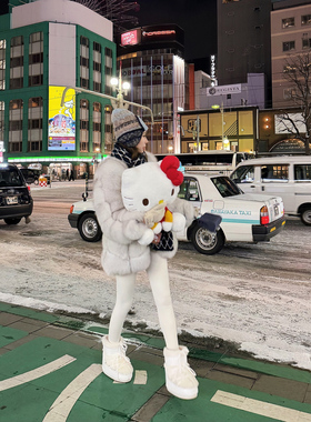 Mas Mash 暮色古堡 进口狐狸毛层次感白色高级感冬季保暖皮草外套