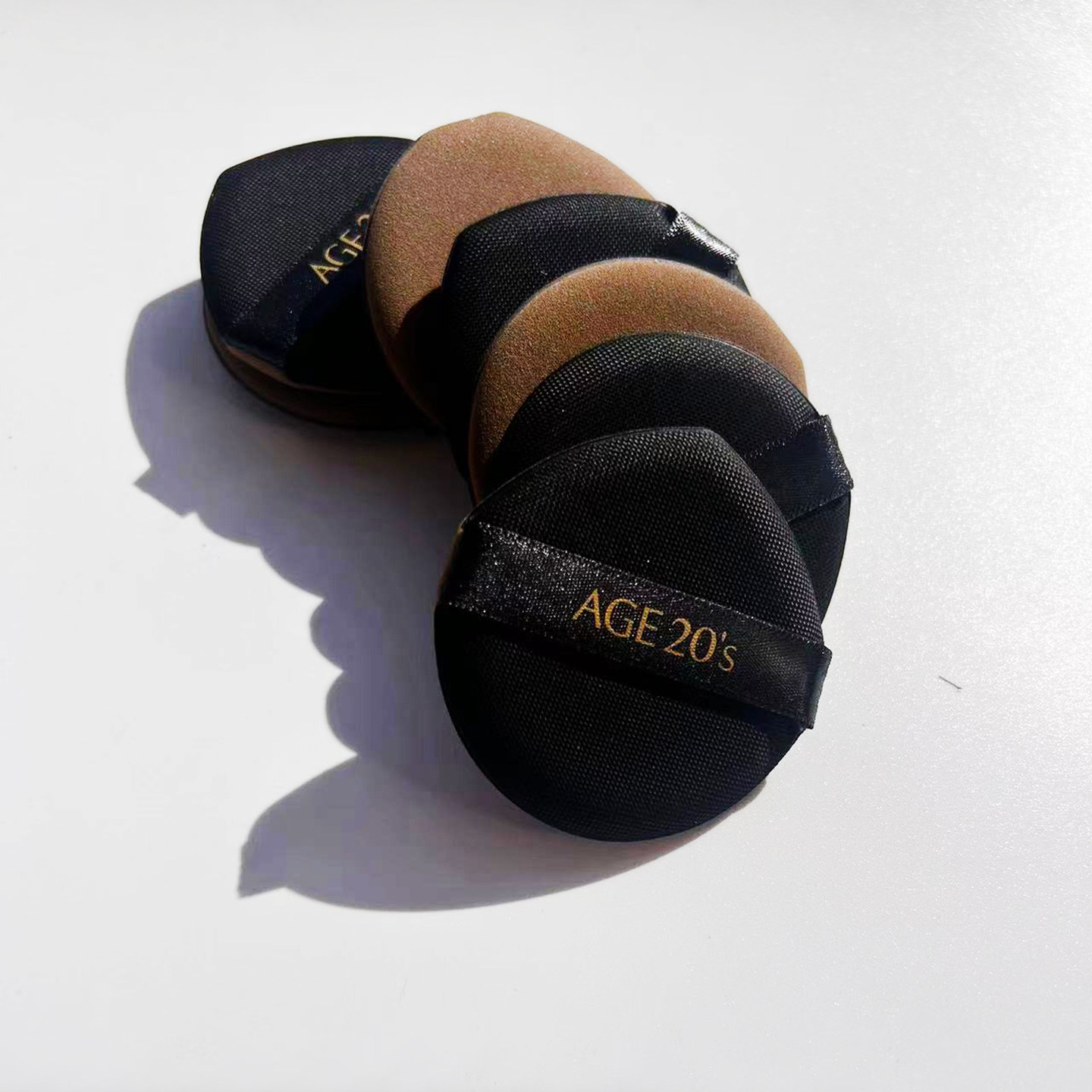 爱敬黑色气垫粉扑平替替换装换装水滴干用湿用age20s粉底液BB霜粉