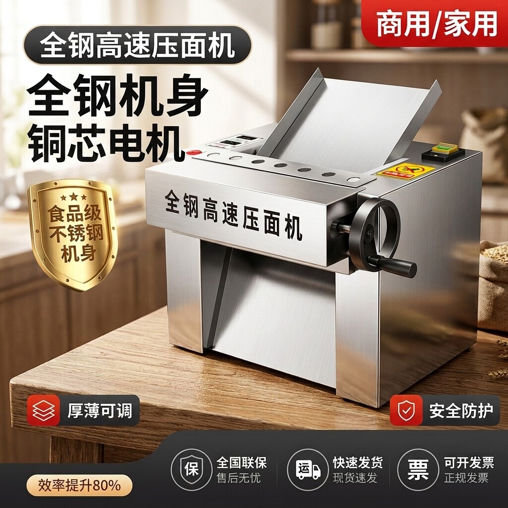 玉如祥揉面机压面机商用台式小型图片