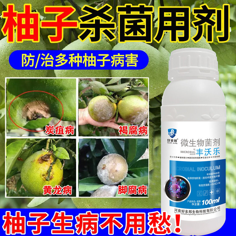柚子树杀菌剂柚子病全治煤烟病流胶溃疡病炭疽病病锈病裂果专用药