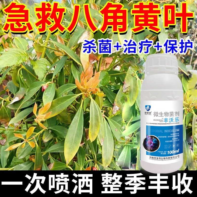 八角病全治八角专用杀菌剂农药炭疽病褐斑病烟煤病白粉病杀菌
