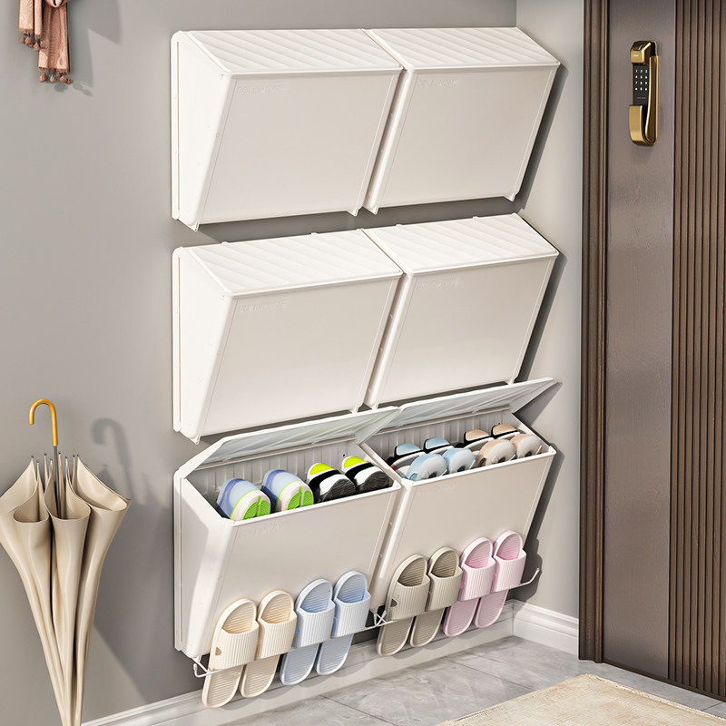 超薄鞋柜家用门口入户靠墙壁挂式鞋收纳神器极防尘省空间室内好看,住宅家具,鞋架,淘宝优惠券,粉丝福利购,淘宝优惠卷