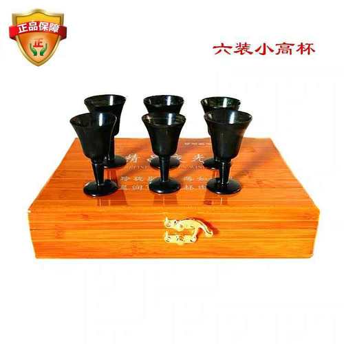 甘肃酒泉夜光杯高脚杯敦煌祁连老坑玉蛇纹玉墨玉茶杯酒杯厂家直销