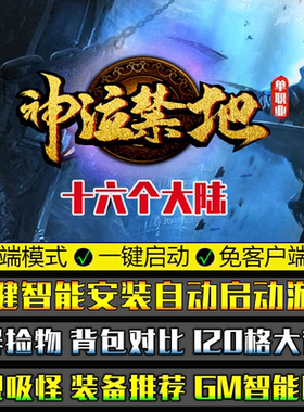 传奇大型单机游戏GOM引擎神泣禁地十六大陆单职业微端模式版本