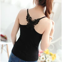 Áo mới nơ nữ ren vest Slim vest hoang dã gợi cảm của sinh viên - Áo vest ao croptop