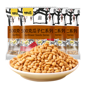 甘源瓜子仁500g蟹黄瓜子米坚果炒货零食小吃酱汁牛肉味多味 临期