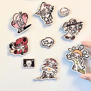 创意zsiga联名瑞幸自制亚克力磁吸冰箱贴可爱卡通高颜值家居装饰