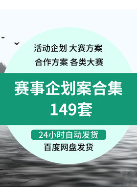 大赛比赛赛事活动运营组织方案推广策划案招商选拔赛活动企划资料