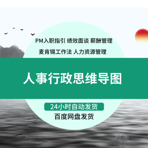 行政人事面试企业介绍员工激励绩效面谈流程图 思维导图XMind模板