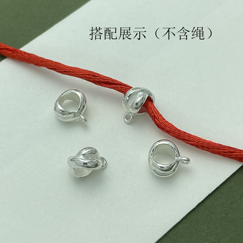 925纯银DIY散珠配件扭纹隔珠配件