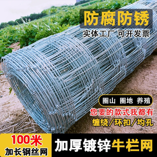 热镀锌铁丝网围栏钢丝铁网格网防护隔离养殖网牛羊果园圈地牛栏网