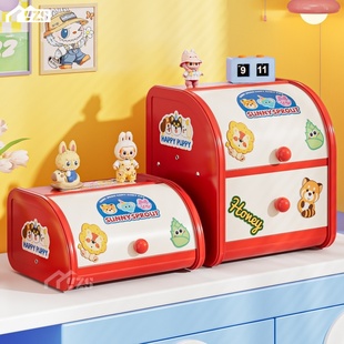 桌面收纳盒玄关杂物整理盒化妆品置物架大容量抽屉式零食收纳箱