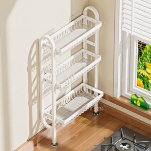 厨房调料架窄款台面小型多功能油盐酱醋收纳架灶台调味料品置物架