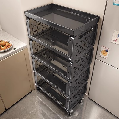 多层落地可移动多功能蔬果推车