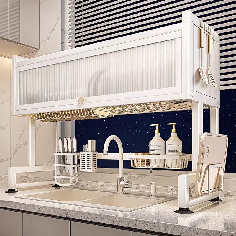 厨房水槽置物架多功能碗碟收纳洗碗槽水池防尘碗柜家用通风沥水架,厨房/烹饪用具,厨房置物架/置物柜/角架,淘宝优惠券,粉丝福利购,淘宝优惠卷