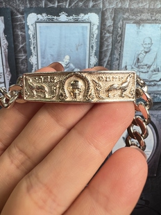 龙婆瑞2556战胜贫穷纯银 有磨损 二手 正品 手链 萨玛空卡 女款